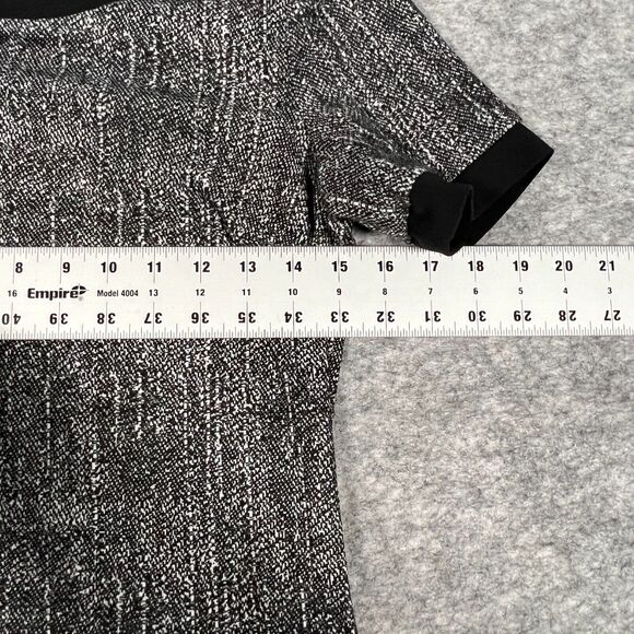 En Focus Studio Women's Dress Size 4 Gray Black Short Sleeves Front Pockets - Picture 4 of 6